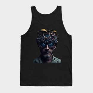 Techno Shirt - Techno Organism - Catsondrugs.com - rave, edm, festival, techno, trippy, music, 90s rave, psychedelic, party, trance, rave music, rave krispy Tank Top